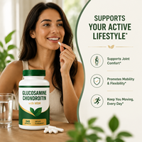 Capsules de supplément triple complexe Glucosamine Chondroïtine pour adultes, soutien des os et des articulations, formule personnalisée pour l'activité régulière, OEM/ODM