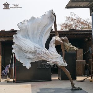 Наружная бронзовая голая сексуальная танцевальная статуя девушки скульптура женская статуэтка из бронзы - Product Image 3