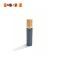 Flacons de parfum miniatures rechargeables certifiés CE ISO de 5 ml, 8 ml, 10 ml, 15 ml, en verre ambré noir et bleu, avec pulvérisateur à pompe et impression sérigraphique