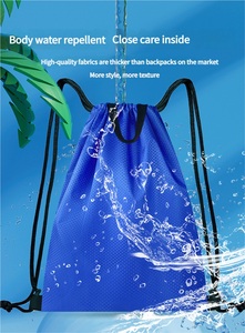 Sac à cordon promotionnel en polyester bon marché personnalisé sac sac à dos de sport sac d'emballage sac à cordon d'impression - Product Image 3