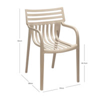 Chaise de salle à manger simple DHF Nordic Outdoor, fauteuil design moderne en plastique, modèle 268-APP