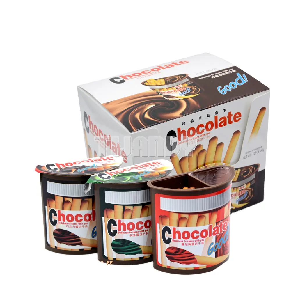 OEM Gift Packing Halal Bersertifikasi Selai Manis Cokelat Biskuit Cangkir Cokelat