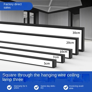 Luz de rejilla de Oficina Led moderna, luz colgante LED lineal montada en superficie para dormitorio de hotel, gimnasio, taller, aula - Product Image 2