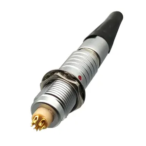 Industrial Camera Connector with Coaxial Connection Capabilities Custom 6-Pin PAG Plug Socket Connector for Medical Equipment