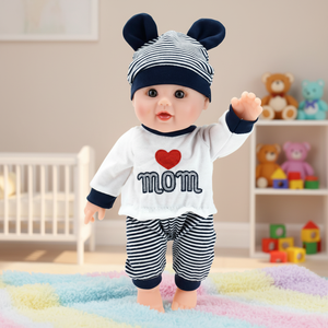 Chinesische Fabrik 12-Zoll Plastik-Reborn-Puppen Weiches Spielzeug für Jungen und Mädchen Direktverkauf in Vier Farben Schwarz Rot Blau Grün - Product Image 1