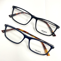Lunettes de haute qualité, unisexes, carrées, à monture intégrale, motif uni, en acétate, avec verres transparents pour la lecture et la protection des yeux