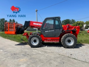 Offre Spéciale : Chargeur télescopique Manitou d'<span class=keywords><strong>occasion</strong></span> de 12 mètres et 3,5 tonnes avec fourches et <span class=keywords><strong>benne</strong></span> rotative - Product Image 2