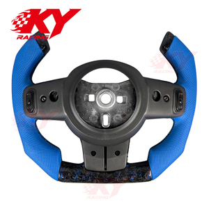 Volante Deportivo Personalizado F1 de Cuero Azul y Fibra de Carbono Forjada para Jeep Wrangler JL JK Sahara Rubicon Grand Cherokee Jeep J12 SRT8 - Product Image 4