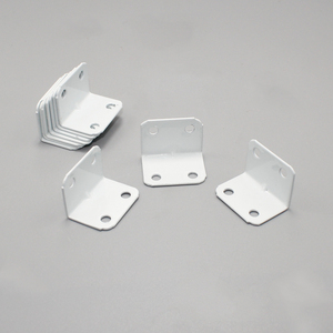 Soporte en L de Hierro Blanco, Abrazadera de Esquina de 90 Grados para Muebles de Madera, Herraje de Sujeción para Bricolaje - Product Image 1