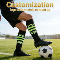 Chaussettes de football antidérapantes Pro Grip, échantillon gratuit pour match sur gazon synthétique, tissu tricoté écologique, support de protège-tibias, lettres personnalisables