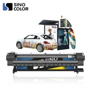 China SinoColor 3.2M 10 Kaki DX5 DX8 Kepala Cetak 1440Dpi Kanvas Fleksibel Spanduk Terpal Format Besar Harga Printer Nonair Ramah Lingkungan