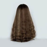 Perruque Lace Front avec sangle réglable et clips, cheveux humains