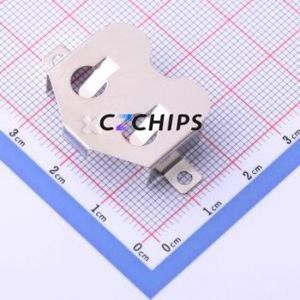 MY-2477-02 Button & Strip Battery Connector SMD Connector Battery Clip CR2477 Phosphor Bronze Nickel - Product Image 2