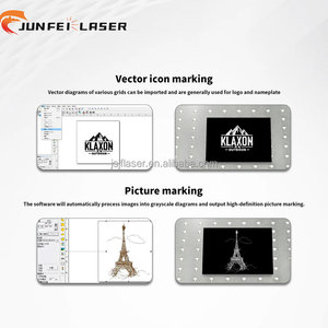 เครื่องแกะสลักเลเซอร์ไฟเบอร์ JUNFEI 20W 30W สำหรับสลักของขวัญส่วนตัว ลวดลายซับซ้อน งาน DIY โปรเจกต์โลหะ รองรับไฟล์ DXF/AI/DST ขนาดเล็ก - Product Image 3