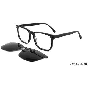 2024 세련된 새로운 실용적인 아세테이트 안경 프레임 마그네틱 클립 여성용 남성용 안경 선글라스 홀더