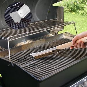 Brosse de nettoyage de pierre <span class=keywords><strong>à</strong></span> <span class=keywords><strong>pizza</strong></span> en fil de cuivre pour barbecue, poils en laiton pour <span class=keywords><strong>four</strong></span> <span class=keywords><strong>à</strong></span> <span class=keywords><strong>pizza</strong></span> de 21 pouces avec grattoir - Product Image 2