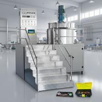 Cuve Agitateur de Savon Liquide de Haute Qualité 500L en SUS316L avec Moteur et Contrôle PLC, Équipement de Mélange Chimique avec Fonction Chauffante