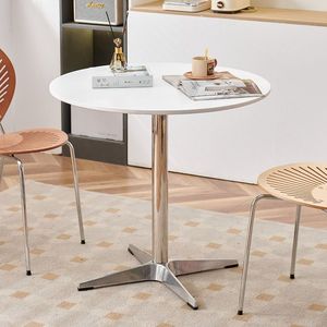 Table de salle à manger d'occasion en acier nordique, populaire sur internet, pour restaurant, bureau, <span class=keywords><strong>petit</strong></span> appartement, usage domestique, design moderne, pour négociations - Product Image 3