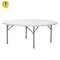 Mesa de Comedor Plegable Redonda de Plástico para Exteriores, Moderna, para Fiestas, Escuelas y Hoteles, con Capacidad para 500 kg, Venta al por Mayor JC-T11