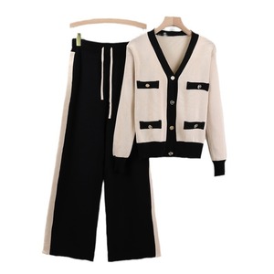 Completo da Donna Elegante e alla Moda <span class=keywords><strong>in</strong></span> <span class=keywords><strong>Maglia</strong></span> a Maniche Lunghe con Maglione e Pantaloni, Set Due Pezzi, Abbigliamento Femminile - Product Image 5