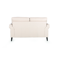 Canapé convertible 2 places en velours blanc crème, moderne, avec pieds en métal, pour salon, appartement