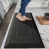 Tapis de cuisine ergonomique en mousse à mémoire de forme extra épaisse UKISS 9/10 po, anti-fatigue, antidérapant, pour cuisine, bureau, poste de travail, noir