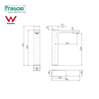 Frascio lavabo de luxe moderne robinet d'eau en laiton mitigeur de lavabo Offre Spéciale robinet de lavabo de salle de bain à une poignée