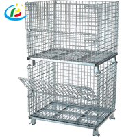 Conteneur de palettes pliable OEM à capacité de 1000-1500 kg, en paniers métalliques, pour la logistique, la distribution et l'entreposage – Vente directe usine