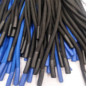 Bán buôn bện dây thừng <span class=keywords><strong>Polyester</strong></span> dây rút cho Hoodies đầy màu sắc mềm may vòng dây rút Silicone nhúng - Product Image 1