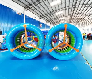 Commercial rueda de rodillos de agua inflable blow walking rollers inflatable water roller wheel