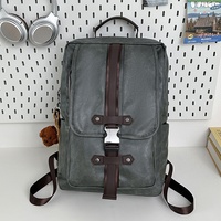 Sac à dos décontracté en PU pour homme, grande capacité, avec port de chargement USB, style coréen, tendance, pour ordinateur portable, idéal pour étudiants