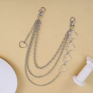 โซ่คาดเอวแฟชั่น โลหะผสมสังกะสี รูปหัวใจโปร่งหลายชั้น สำหรับผู้หญิง สวมใส่ได้ทุกวัน สไตล์พังก์ - Product Image 3