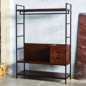 Porte-vêtements mural ou sur pied en métal et bois personnalisable du Vietnam (OEM/ODM) - Product Image 2