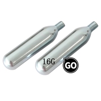 Cartouche de CO2 en acier rechargeable Gamo de 16 grammes, pompe à vélo basse pression, cylindre de gonflage jetable
