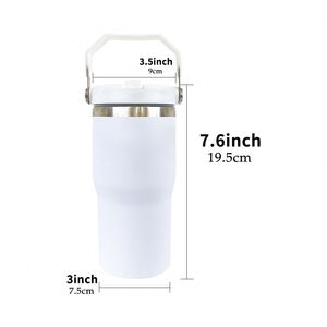 Neon Colors Children's Sublimation 20oz Sports 30oz Water <b>Bottle</b> Kids Tumbler with Spill-Proof Lid Top Handle - Product Image 2