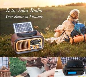 Radio Portátil Multifuncional Vintage de 3 Bandas con Función de Inserción de Tarjeta de Audio, Batería de 1500mAh y Salida de 0-5W - Product Image 2