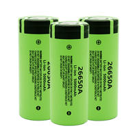 Batterie lithium-ion rechargeable à haute décharge, 3.7v 26650A, 5000mah, pour lampe de poche, moto électrique