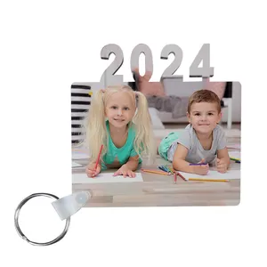 Personalized Sublimation Blank MDF 2024 Keychains 2024 Wooden Key Ring