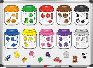 Ensemble magnétique de reconnaissance des couleurs personnalisé, aimants éducatifs pour bébés, tout-petits et enfants, aimants pour réfrigérateur et tableau blanc - Product Image 2