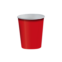 Gobelets en papier 200 ml (6 oz), rouges, 20 pièces/paquet