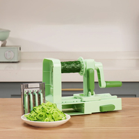 Râpe pliable en acier inoxydable, coupe-légumes manuel en spirale avec récipient, outil de cuisine portable