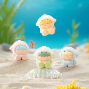 Venta al por mayor: Nueva caja sorpresa auténtica de figuras de animales Sharki en miniatura de PVC, 16 piezas/set, adorno lindo para escritorio/coche, regalo en stock. - Product Image 5