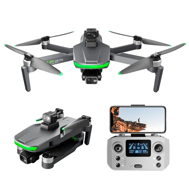 S155 Professionnel 5G GPS Drone 4K HD Caméra 3 Axes Gimbal Flux Optique RC Quadcopter Roulement 500g 5KM VS Faith MINI