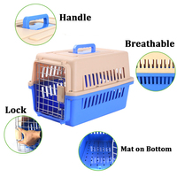 Cage de transport pour chien de compagnie, portable, durable, approuvée par les compagnies aériennes, pour les voyages en gros