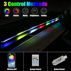 Décoration de tableau de bord Lumière 2 en 1 Bandes lumineuses à LED pour <span class=keywords><strong>voiture</strong></span> Éclairage intérieur de <span class=keywords><strong>voiture</strong></span> en acrylique pour accessoires de <span class=keywords><strong>voiture</strong></span> déco intérieure - Product Image 3