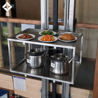 Elektrischer Speiseaufzug 50kg 75kg Vertikaler Servicelaufzug 2-8m Kleiner Lastenaufzug für Restaurant Hotel Villa Küche