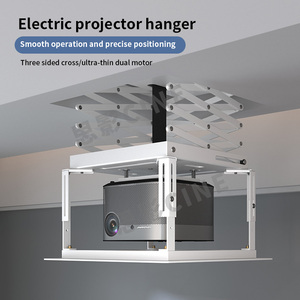 Support de projecteur motorisé dissimulé 1m/1.5m, support de plafond universel 1/4 en métal premium à rétraction automatique avec télécommande - Product Image 2