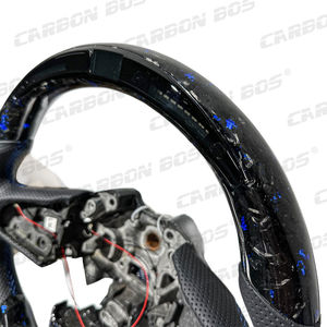 Volant de voiture en fibre de carbone perforé<span class=keywords><strong>e</strong></span> en cuir, LED, en fibre de carbone forgé<span class=keywords><strong>e</strong></span>, pour Renault <span class=keywords><strong>Megane</strong></span> RS, <span class=keywords><strong>Megane</strong></span> 3, <span class=keywords><strong>Megane</strong></span> 4, finition mate - Product Image 5