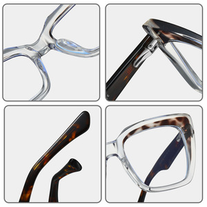 Gafas con montura cuadrada TR90 anti luz azul, unisex, montura completa, para uso diario, gran éxito de ventas transfronterizo. - Product Image 4