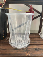 Pots de fleurs en plastique transparent respirant en PP de 5 pouces avec une capacité de 0,5 L pour une utilisation suspendue et au sol